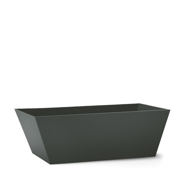 Manhattan Powder-Coated Aluminum Tapered Rectangular Planter