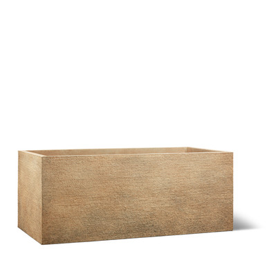 Strato Rectangular Shape Fiberstone Planter in 10 Finishes