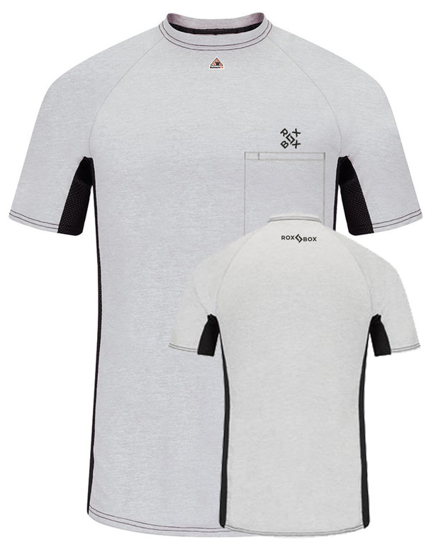 Bulwark - Short Sleeve FR Two-Tone Base Layer with Concealed Chest Pocket- EXCEL FR