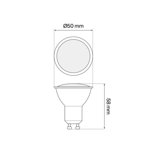 Faretto LED GU10 8W, Angolo 120° Faretto LED GU10 8W, Angolo 120°