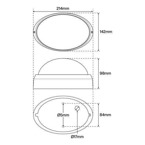 Applique da esterno Ovale E27 bianca IP54 Applique da esterno Ovale E27 bianca IP54