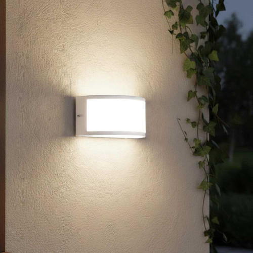 Applique Moon Design - E27 Bianca Curva per Esterni IP65