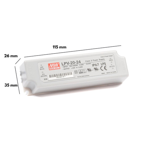 Alimentatore Meanwell 20W 24V Alimentatore Meanwell 20W 24V