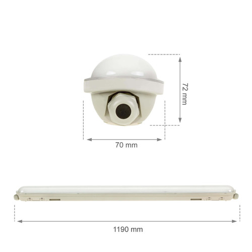 Plafoniera LED 120cm 38W 5.900lm (155lm/W), kit di sospensione incluso, Serie Professional Plafoniera LED 120cm 38W 5.900lm (155lm/W), kit di sospensione incluso, Serie Professional