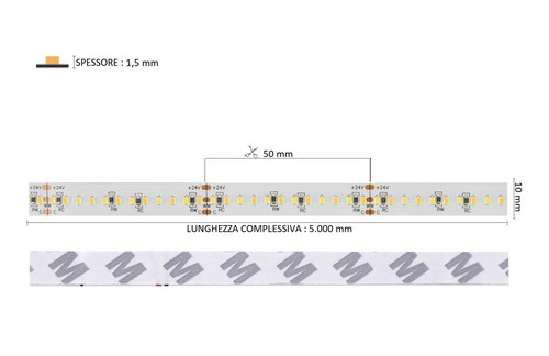 Striscia LED Professional CCT (Bianco Variabile) 2216/240 - IP20 - 18W/m - 5m - 24V Striscia LED Professional CCT (Bianco Variabile) 2216/240 - IP20 - 18W/m - 5m - 24V