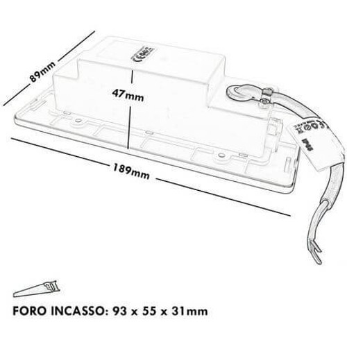Segnapasso Led 6W IP65 per cassetta 503 Doppio Frontalino Segnapasso Led 6W IP65 per cassetta 503 Doppio Frontalino