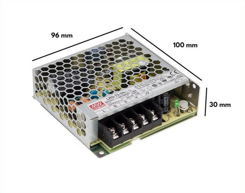 Alimentatore MeanWell LRS-75-24, 75W 24V Trasformatore Switching IP20 Alimentatore MeanWell LRS-75-24, 75W 24V Trasformatore Switching IP20