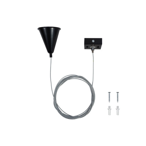 Kit di sopsensione per binario elettrificato trifase NERO, 3m regolabile