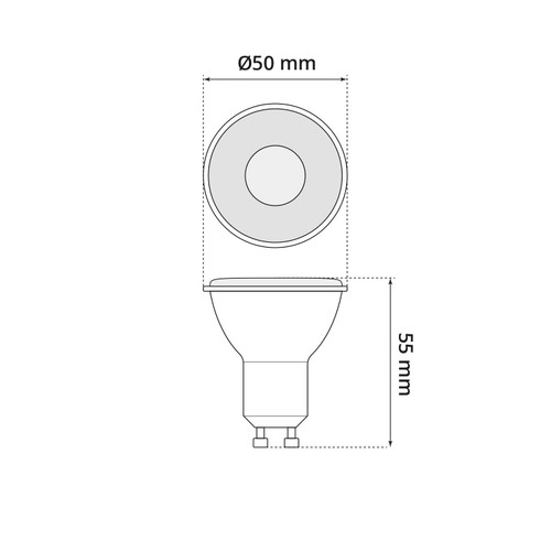 Faretto LED GU10 8W, Angolo 36°
