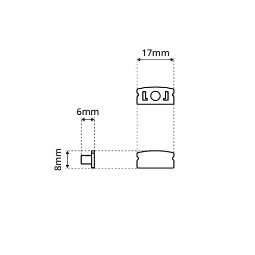 Tappi per Profilo Slim (conf. 4pz) Tappi per Profilo Slim (conf. 4pz)