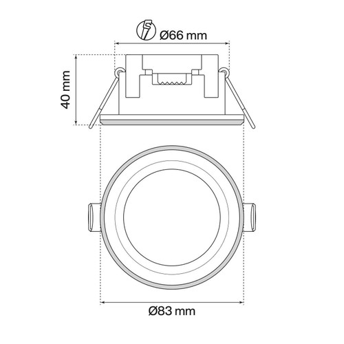 Pannello da incasso 5,5W Pannello da incasso 5,5W