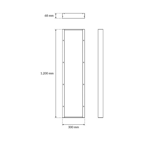 Cornice per pannello 120X30 serie PRO Cornice per pannello 120X30 serie PRO