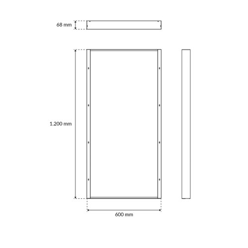 Cornice per pannello 120X30 serie PRO Cornice per pannello 120X30 serie PRO