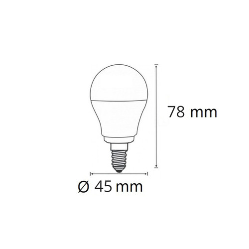 Lampadina LED E14 6W, 12/24V AC/DC, G45 Lampadina LED E14 6W, 12/24V AC/DC, G45