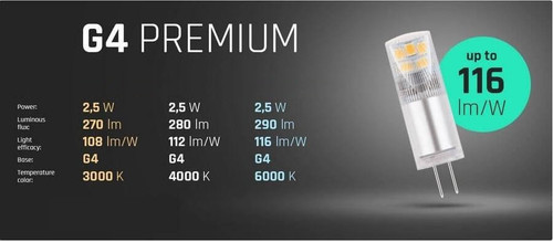 Lampadina led G4 2,5W serie HIGH LUMEN Lampadina led G4 2,5W serie HIGH LUMEN
