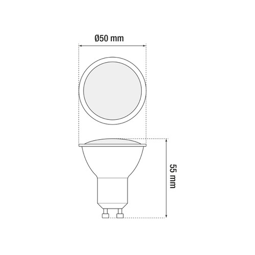 Faretto LED GU10 8W, angolo 120°, CRI92, No-Flickering Faretto LED GU10 8W, angolo 120°, CRI92, No-Flickering