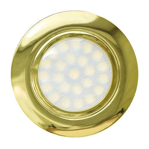 Faro da incasso LED 220V 4W, IP44, dim ø70*20mm, foro ø56mm - Dorato
