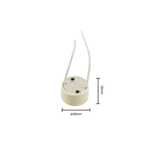 Base GU10 in ceramica con cavo - portalampada Base GU10 in ceramica con cavo - portalampada