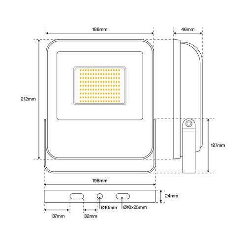 Proiettore LED 50W IP65 145lm/W Proiettore LED 50W IP65 145lm/W