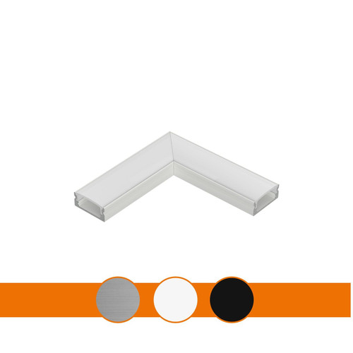Angolo di Giunzione 90° in Alluminio per Profilo Slim per striscia LED