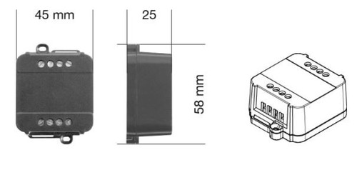 Dimmer 220Vac, Comandabile da Pulsante – con funzione di memoria Max 200W Dimmer 220Vac, Comandabile da Pulsante – con funzione di memoria Max 200W