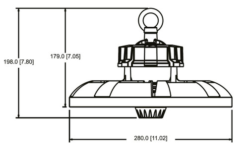 Campana LED 150W IP65, 180lm/W No Flickering, 1-10V - PHILIPS XITANIUM