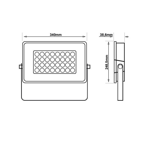 Proiettore LED 150W IP65, 120lm/W Proiettore LED 150W IP65, 120lm/W