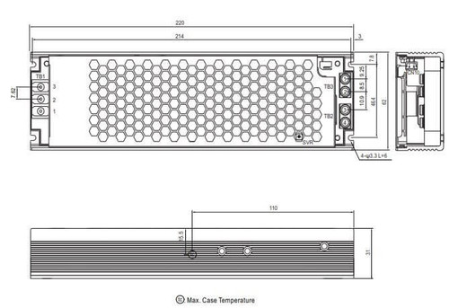 Alimentatore MEANWELL 24V 350W IP20 – SENZA VENTOLA Alimentatore MEANWELL 24V 350W IP20 – SENZA VENTOLA