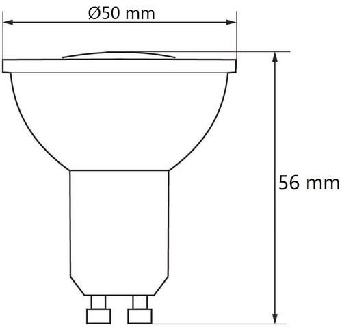 Faretto Spot GU10 6W, angolo 120° - PACK 50 PEZZI Faretto Spot GU10 6W, angolo 120° - PACK 50 PEZZI