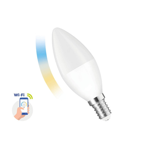 Lampada LED E14 5W smart CCT WiFi - Amazon Alexa e Google Home Lampada LED E14 5W smart CCT WiFi - Amazon Alexa e Google Home