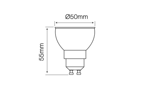 Faretto GU10 10W Ceramic, No Flickering, 120°, Dimmerabile Faretto GU10 10W Ceramic, No Flickering, 120°, Dimmerabile