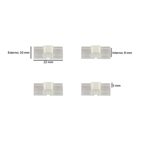 Connettore di Giunzione 8mm, conf. 4pz Connettore di Giunzione 8mm, conf. 4pz