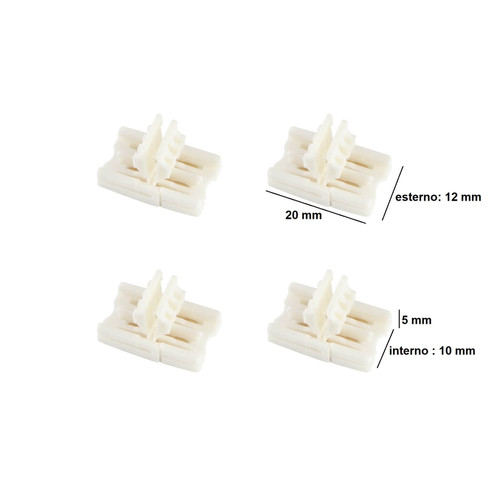 Connettore di Giunzione RGB 10mm conf. 4pz Connettore di Giunzione RGB 10mm conf. 4pz