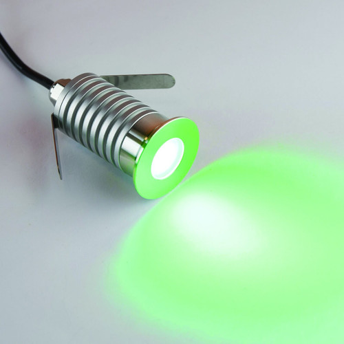 Faretto LED 3W IP67, luce VERDE - Professional