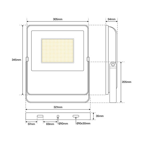 Proiettore LED 150W IP65 145lm/W Proiettore LED 150W IP65 145lm/W