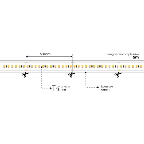 Striscia LED Professional CCT (Bianco Variabile) 2216/240 - IP67 - 18W/m - 5m - 24V Striscia LED Professional CCT (Bianco Variabile) 2216/240 - IP67 - 18W/m - 5m - 24V