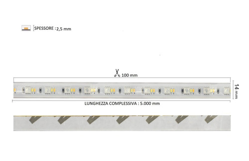Striscia LED Professional - RGB + CCT (bianco Variabile) - IP67 - 20W/m - 5m - 24V Striscia LED Professional - RGB + CCT (bianco Variabile) - IP67 - 20W/m - 5m - 24V