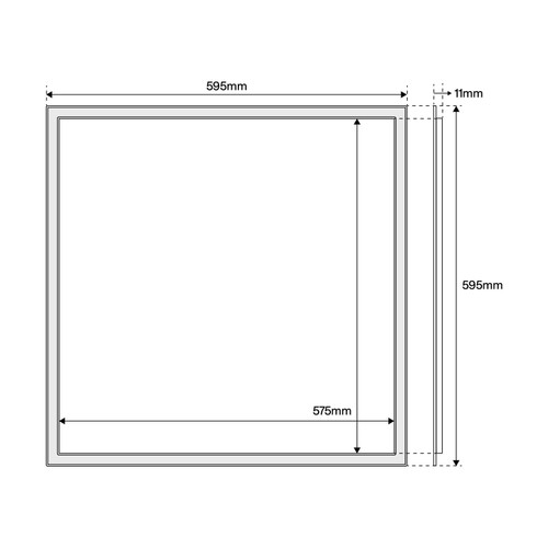 Pannello LED a Cornice 60x60 42W CCT, No Flickering con driver Philips