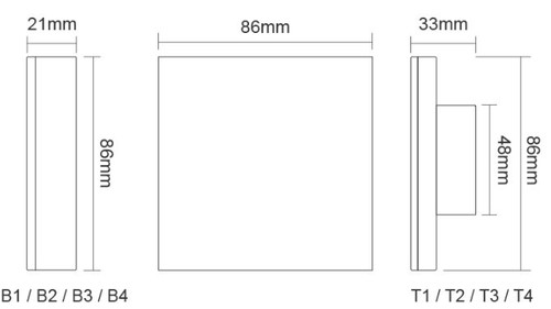 Pannello Touch 4 Zone RGB+CCT Pannello Touch 4 Zone RGB+CCT