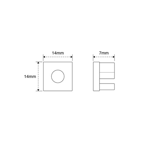 Kit 4 Tappi Per Profili SLIM Per Cartongesso Kit 4 Tappi Per Profili SLIM Per Cartongesso