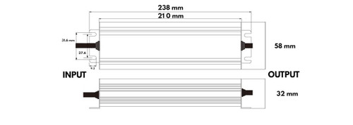 Alimentatore FINKMANN 200W 24V, IP67 Dimmerabile TRIAC, 0/1-10V, 10V PWM - serie Black Alimentatore FINKMANN 200W 24V, IP67 Dimmerabile TRIAC, 0/1-10V, 10V PWM - serie Black