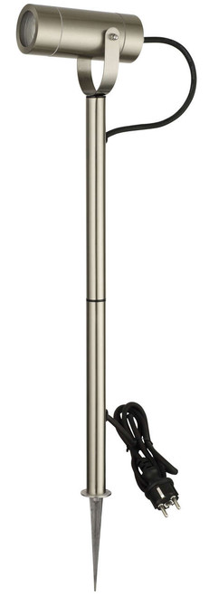 Faretto A Picchetto GU10 in Acciaio Inox Orientabile, IP54 Alt. 61cm