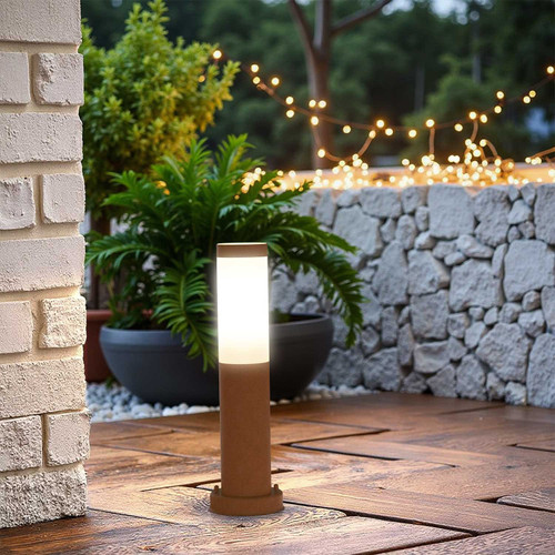 Paletto Cilindrico 40cm CORTEN, E27