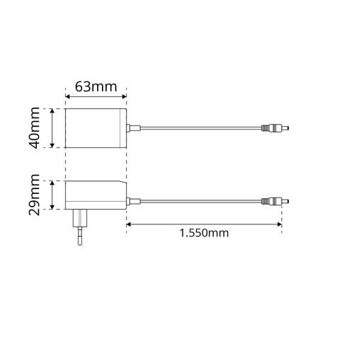 Alimentatore FINKMANN 24W 12V con spina - Serie BLACK Alimentatore FINKMANN 24W 12V con spina - Serie BLACK