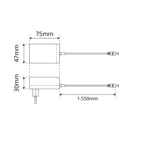 Alimentatore FINKMANN 36W 12V con spina - Serie BLACK Alimentatore FINKMANN 36W 12V con spina - Serie BLACK