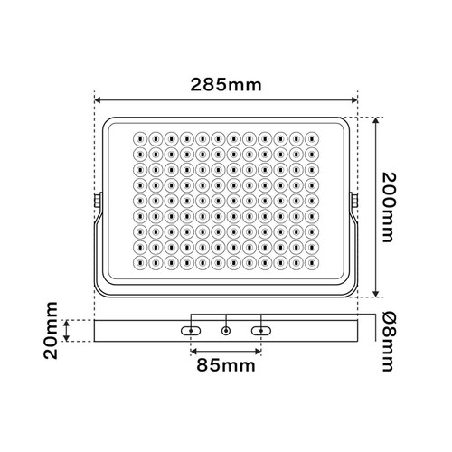 Faro LED 100W Modulare, IP65 135 lm/W Faro LED 100W Modulare, IP65 135 lm/W