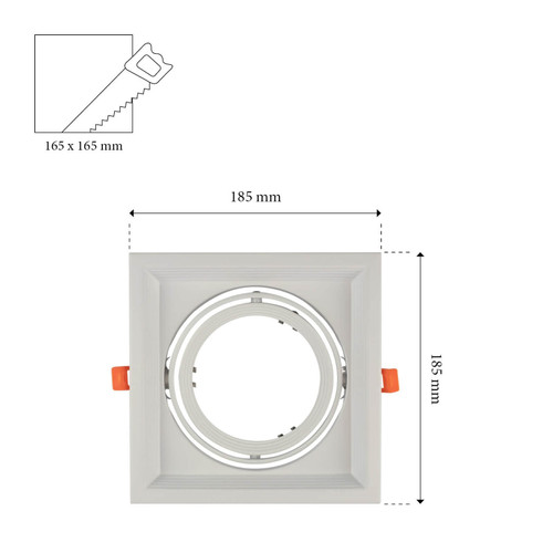 Faro Incasso 1xAR111, BIANCO Faro Incasso 1xAR111, BIANCO