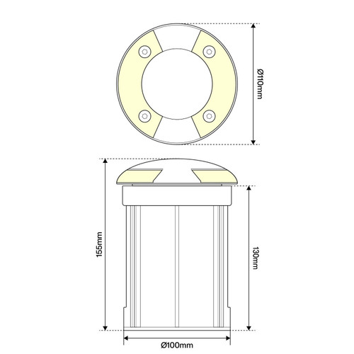 Faretto Carrabile Quadrato Bidirezionale GU10 con Doppio Pressacavo Faretto Carrabile Quadrato Bidirezionale GU10 con Doppio Pressacavo