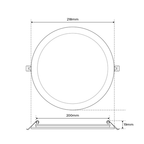 Pannello LED Rotondo 20W, 2.000lm, no Flickering, Foro Ø203-210mm Pannello LED Rotondo 20W, 2.000lm, no Flickering, Foro Ø203-210mm