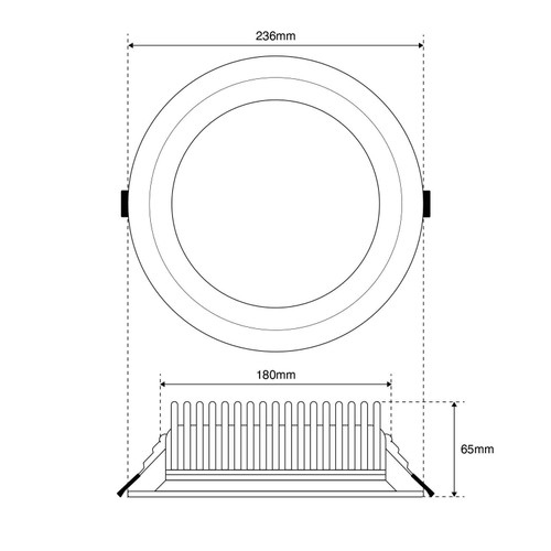 Faro LED da Incasso 44W, Foro 210MM, Bianco - PHILIPS DRIVER Faro LED da Incasso 44W, Foro 210MM, Bianco - PHILIPS DRIVER